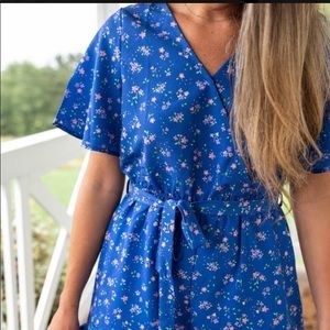 Small royal blue ROMPER